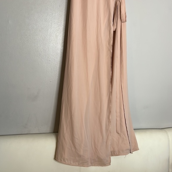 Show Me Your Mumu Noelle Wrap Dress Dusty Blush pink large maxi gown - Picture 4 of 15